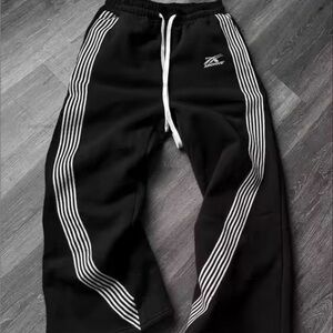Archive Black Track Sweatpants with White Stripe Detail